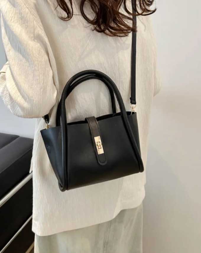 Sac seau en cuir PU grainé