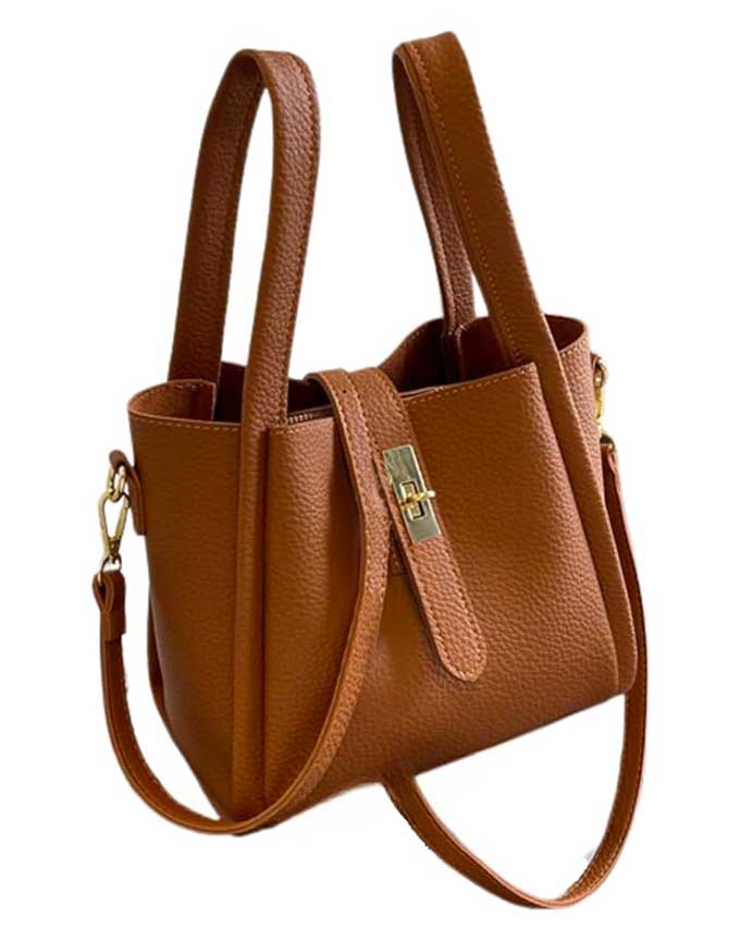 Sac seau en cuir PU grainé